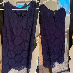 Navy blue lace dress
